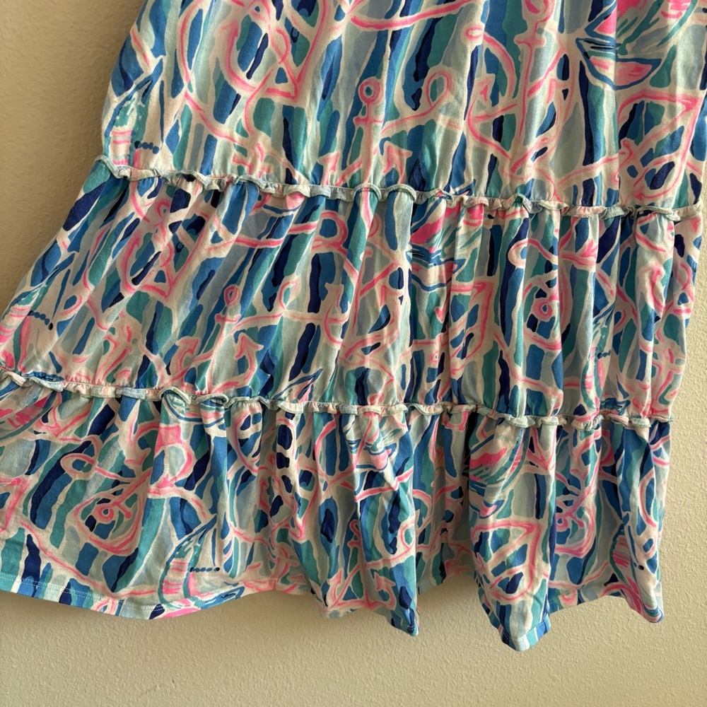 Lilly Pulitzer Loro Mini Swing Dress Women’s Small Skim Blue Reel Nauti - Picture 4 of 8